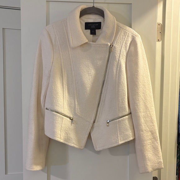 Ann Taylor Jackets & Blazers - Ann Taylor Cream Teddy Jacket